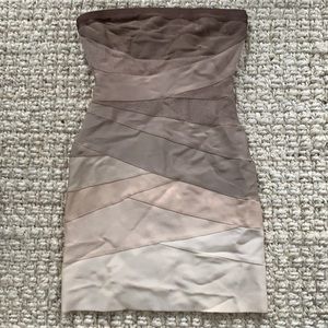 Herve Leger Strapless Banded Mini